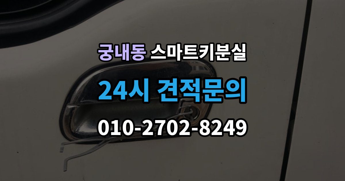 궁내동 스마트키 분실 출장 안내 - 잠금 상태에서 무리 없이 열어야 할 경우