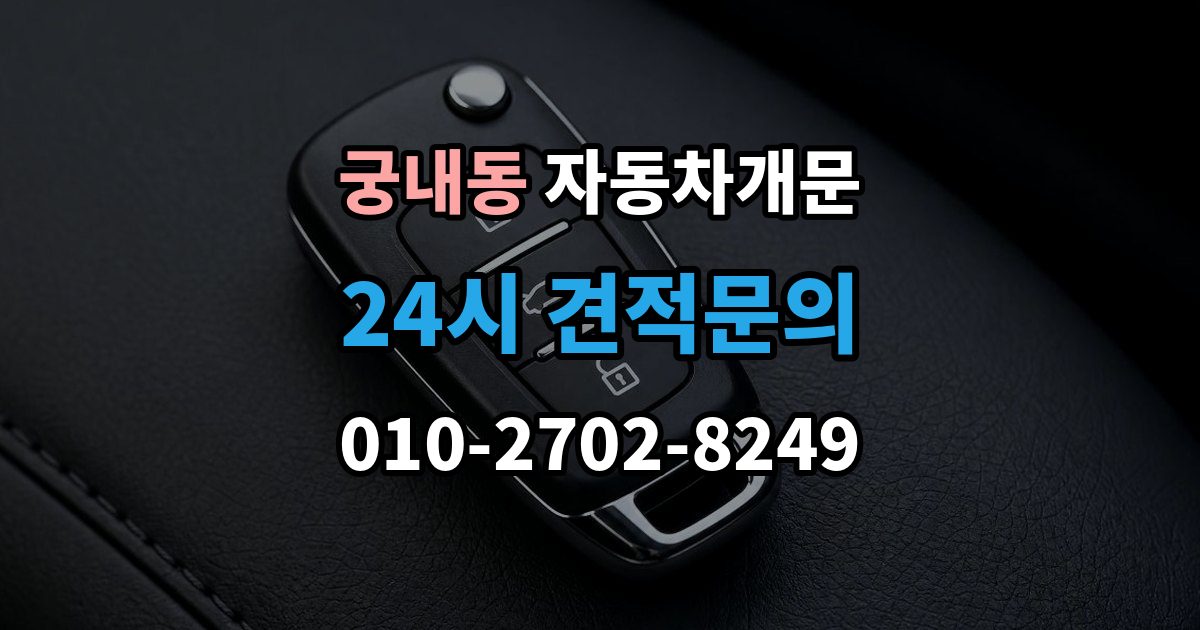 궁내동 차 문 잠겼을 때 잠금 해제 후 재발생 방지하는 습관
