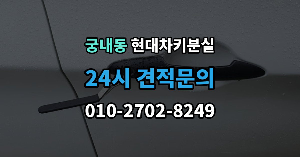 궁내동 현대 차키 분실 출장 안내 - 디지털키 연동 모델과 확인 범위 정리