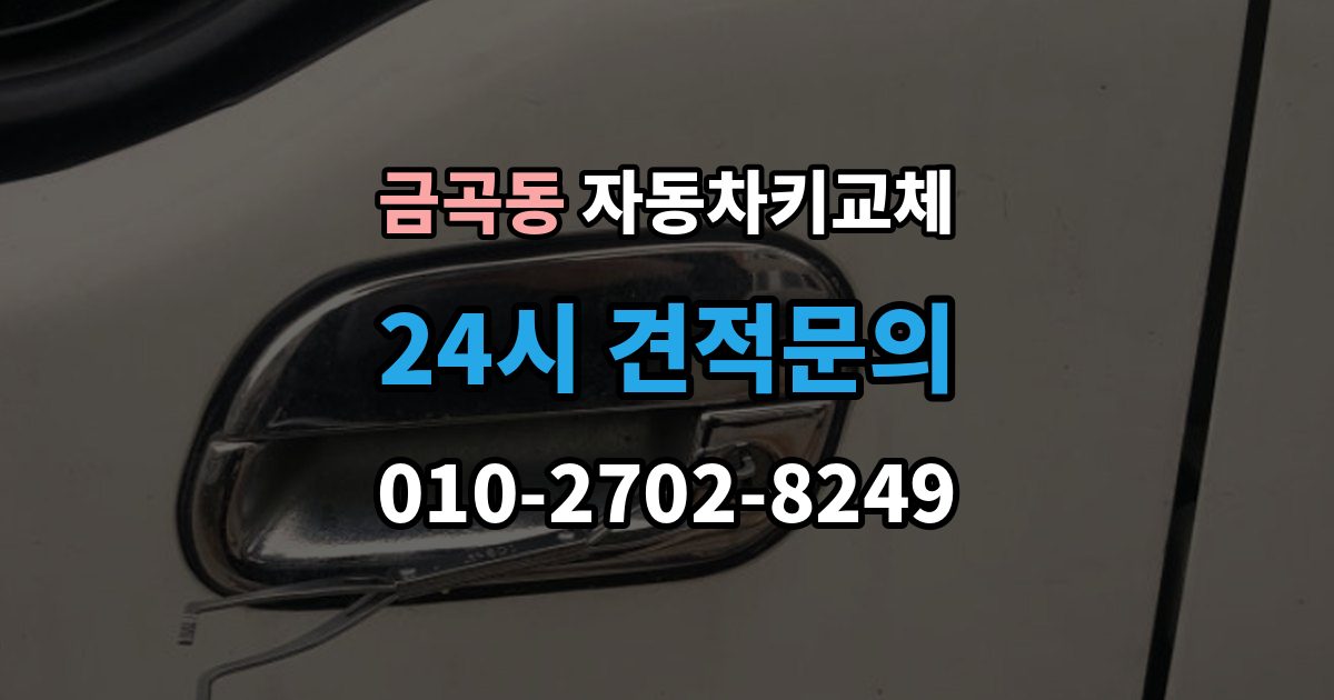 성남시 분당구 금곡동 자동차키 교체 당일 해결이 가능한 경우와 한계