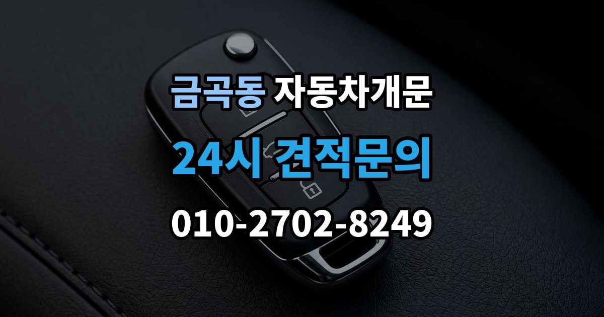 성남시 분당구 금곡동 차 문 잠겼을 때 출장 안내 - 여벌열쇠 위치를 미리 확인해야 하는 이유