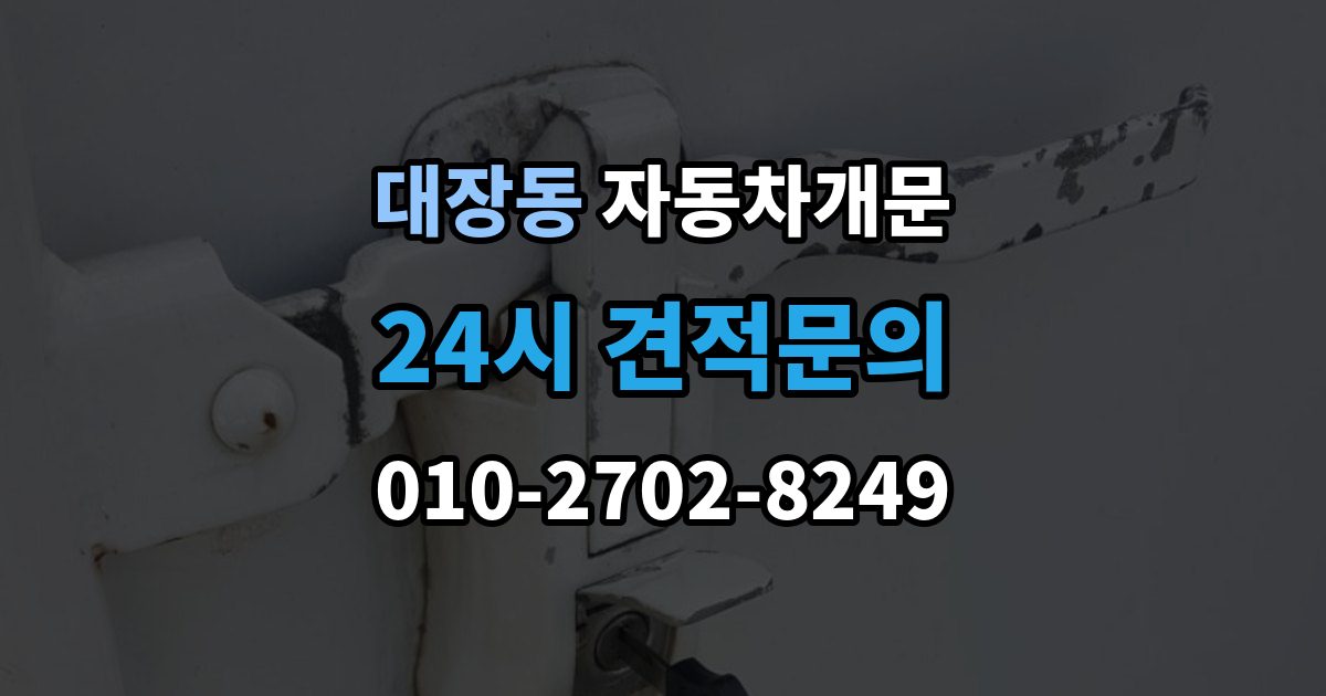 성남시 분당구 대장동 차 문 잠겼을 때 출장 안내 - 시동 걸린 채 잠겼을 때 확인할 점