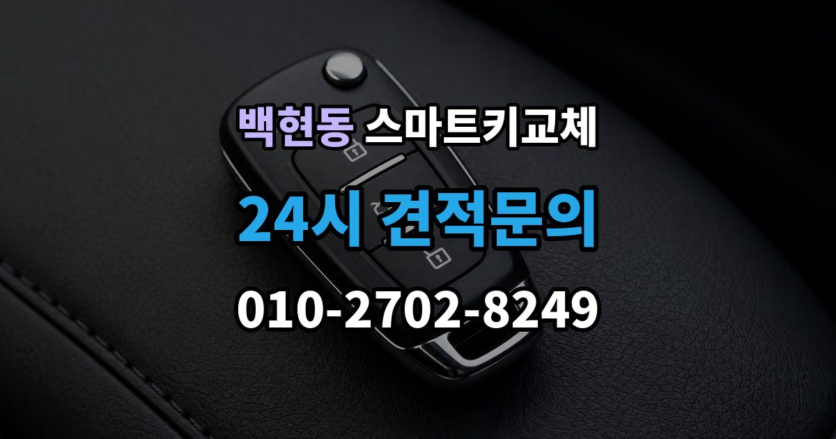 백현동 스마트키 교체 배터리 교체 후에도 반응이 없을 때
