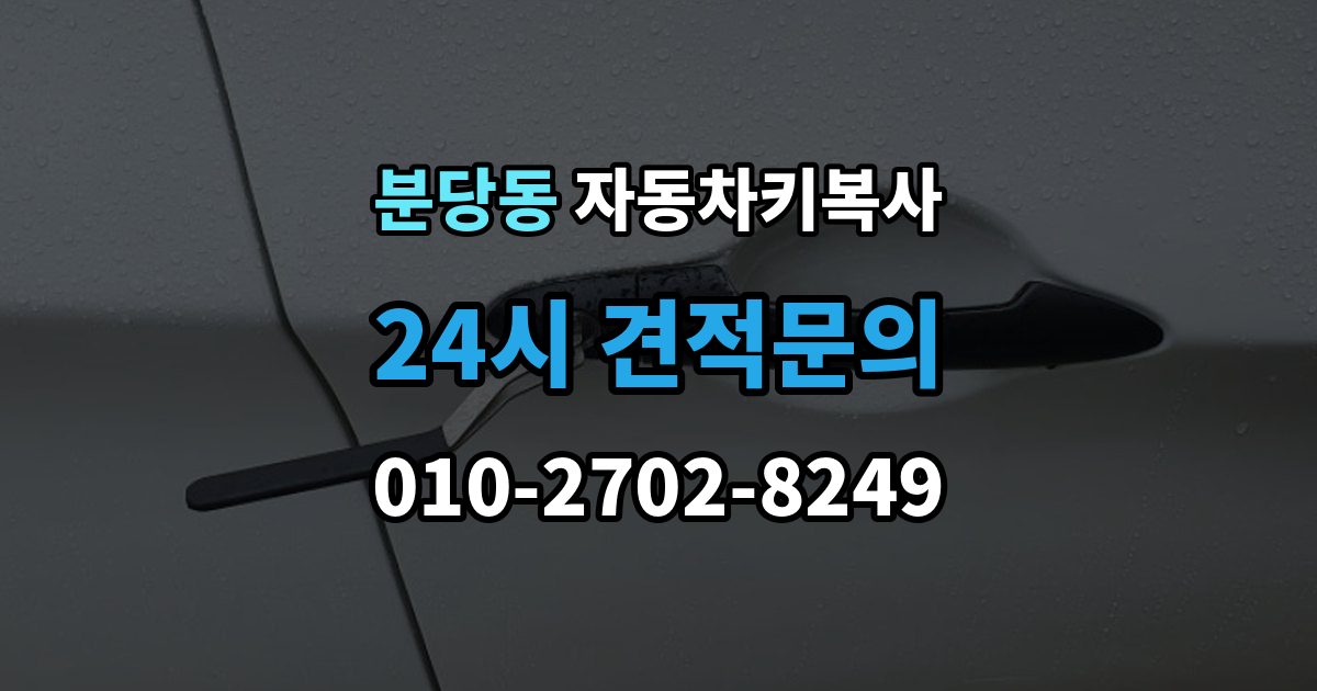 분당동 자동차키 복사 출장 안내 - 문 잠금 해제와 복사 서비스 차이