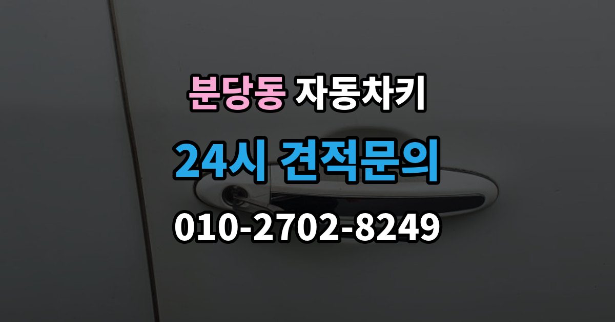 분당동 자동차키 국산차와 수입차 키 등록 방식 살펴보기