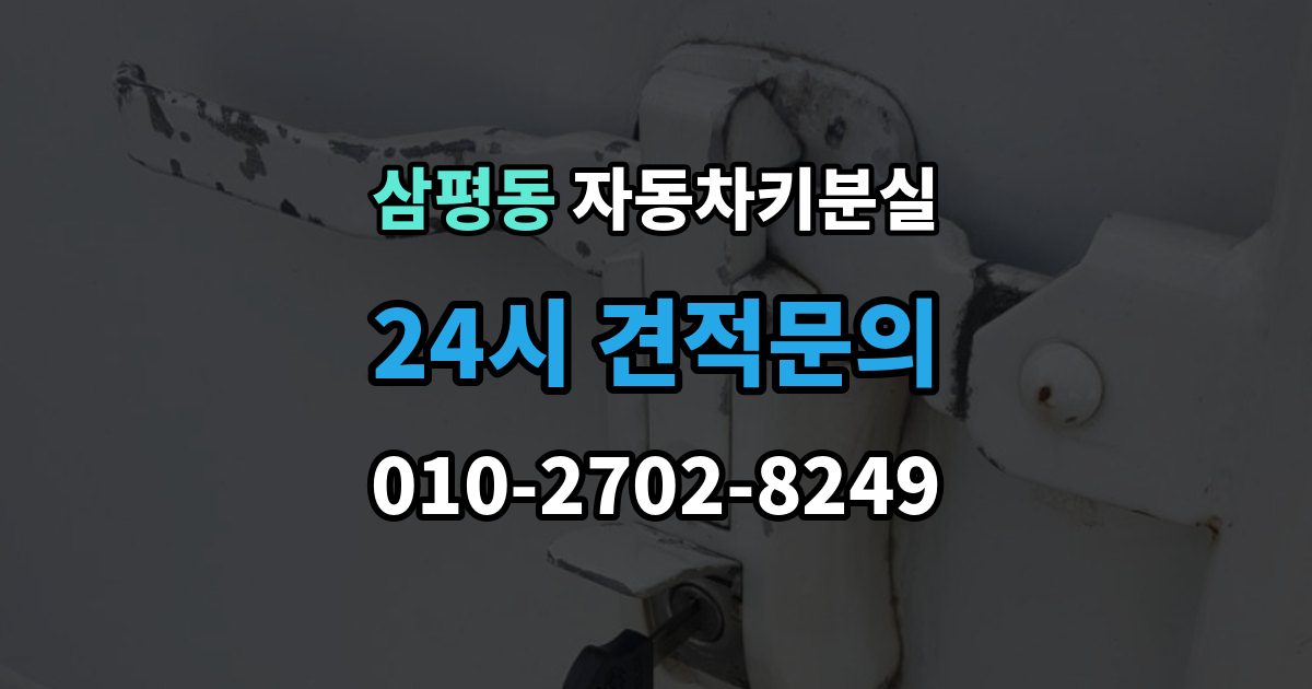삼평동 차 키 잃어버렸을 때 분실 신고와 열쇠 재발급 중 먼저 할 일
