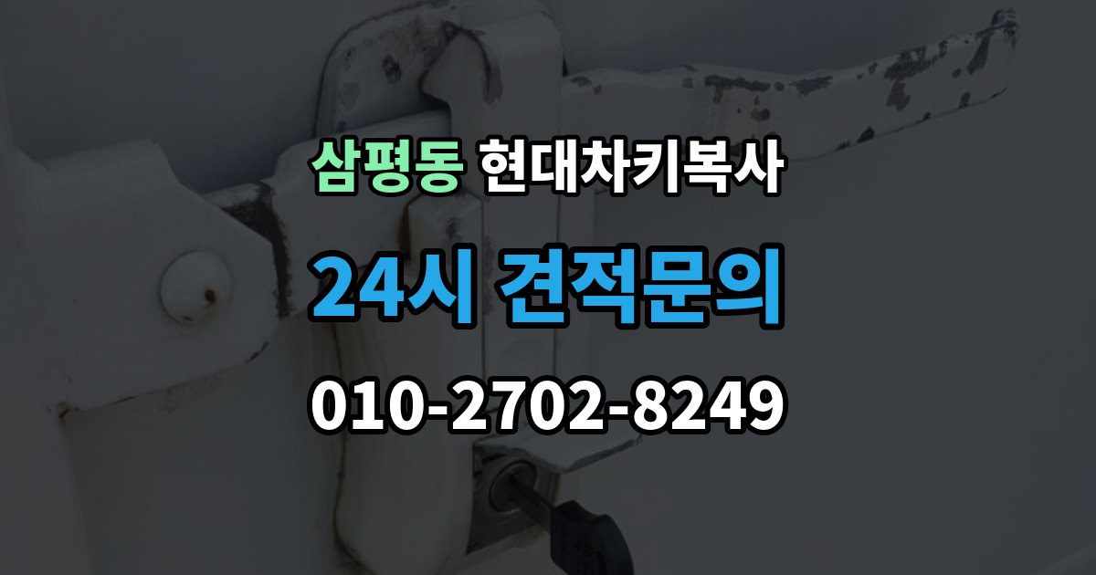 삼평동 현대 차키 복사 출장 안내 - 보조키 보관할 때 알아둘 점