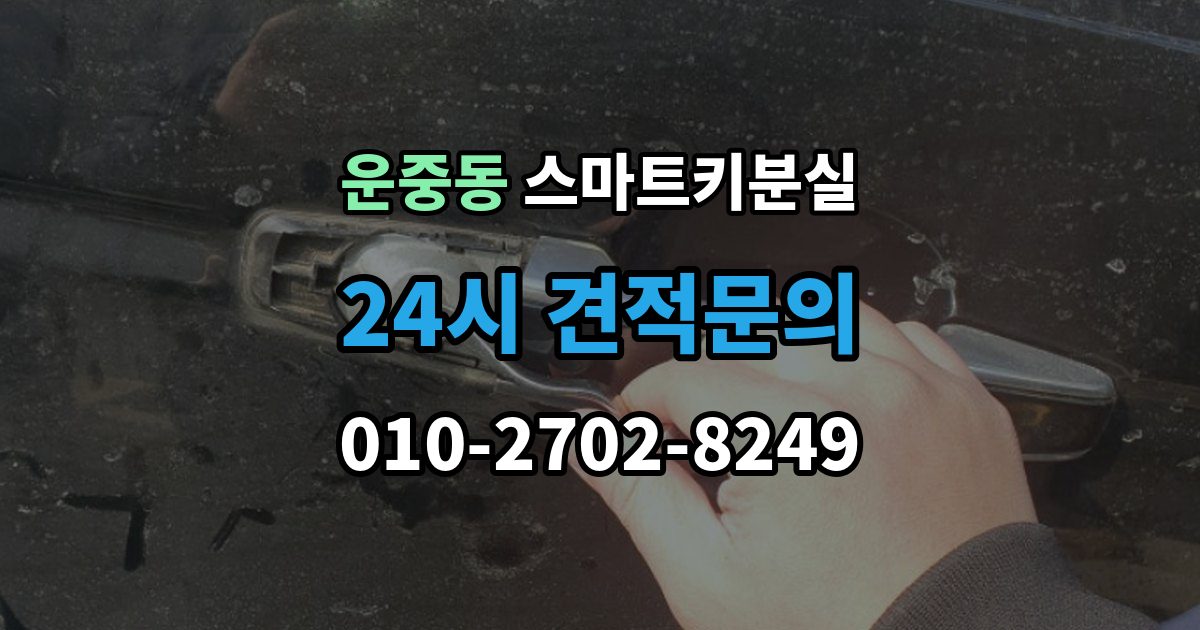 운중동 스마트키 분실 배터리 교체 후에도 반응이 없을 때