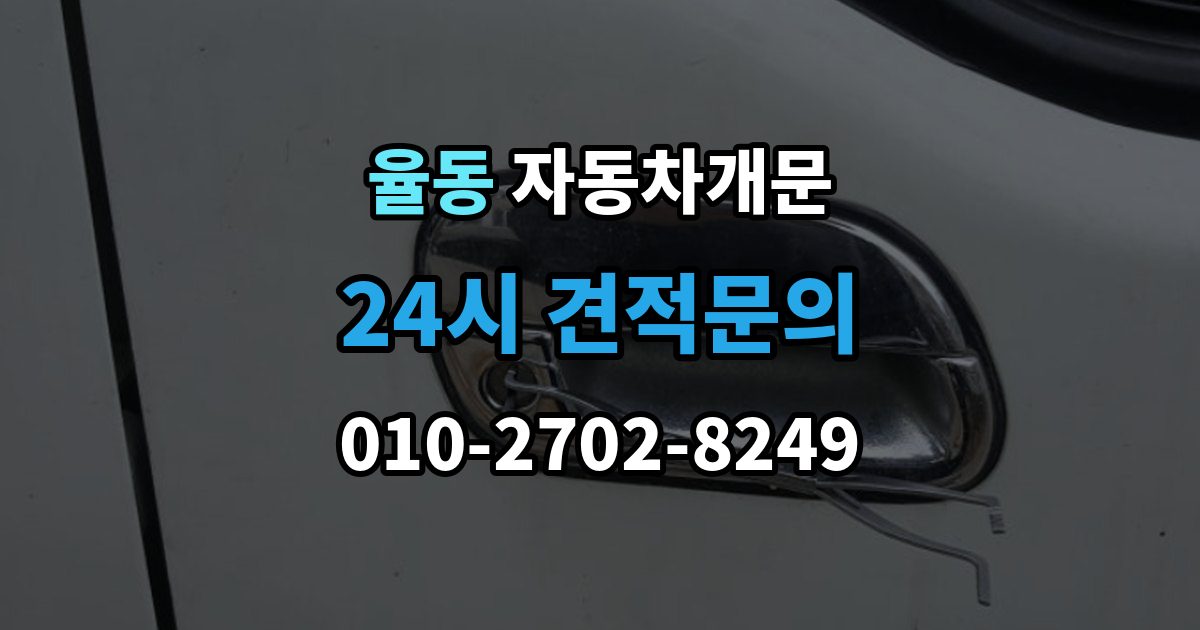 성남시 분당구 율동 차 문 잠겼을 때 출장 안내 - 문 파손 없이 여는 절차 살펴보기