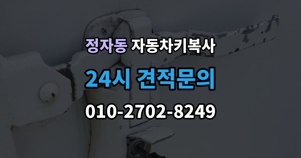 성남시 분당구 정자동 자동차키 복사 차종별로 복사 가능 여부가 달라지는 이유
