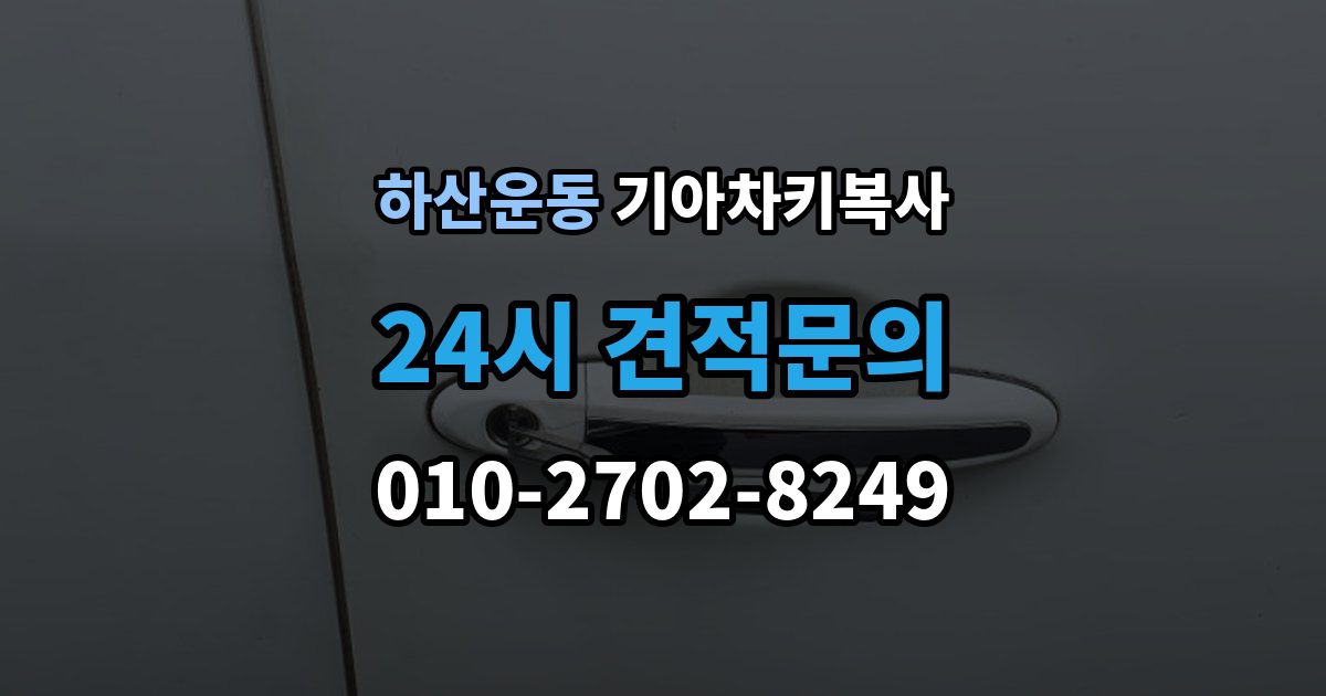 하산운동 기아 차키 복사 분실 전후 준비 서류와 인증 절차