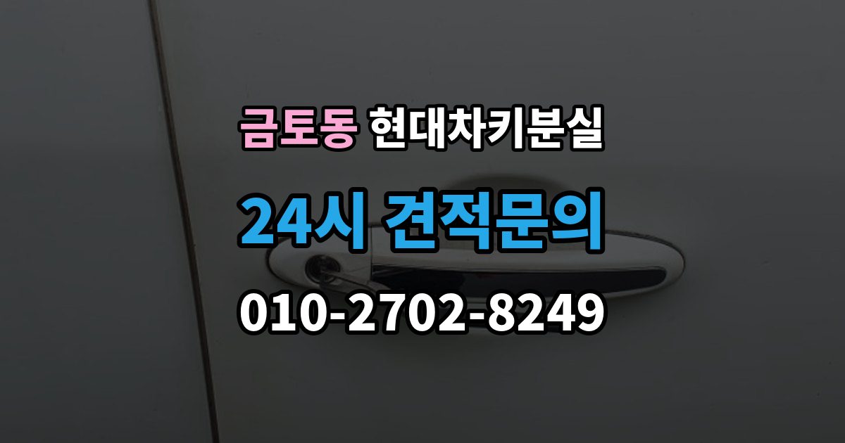 금토동 현대 차키 분실 차량 뒷번호가 없어도 진행 가능한 경우 정리