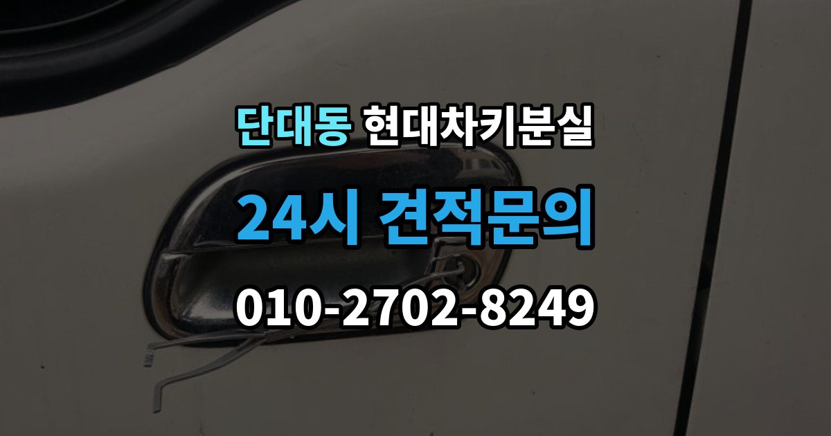 단대동 현대 차키 분실 키를 찾았는데도 다시 등록해야 하는 상황