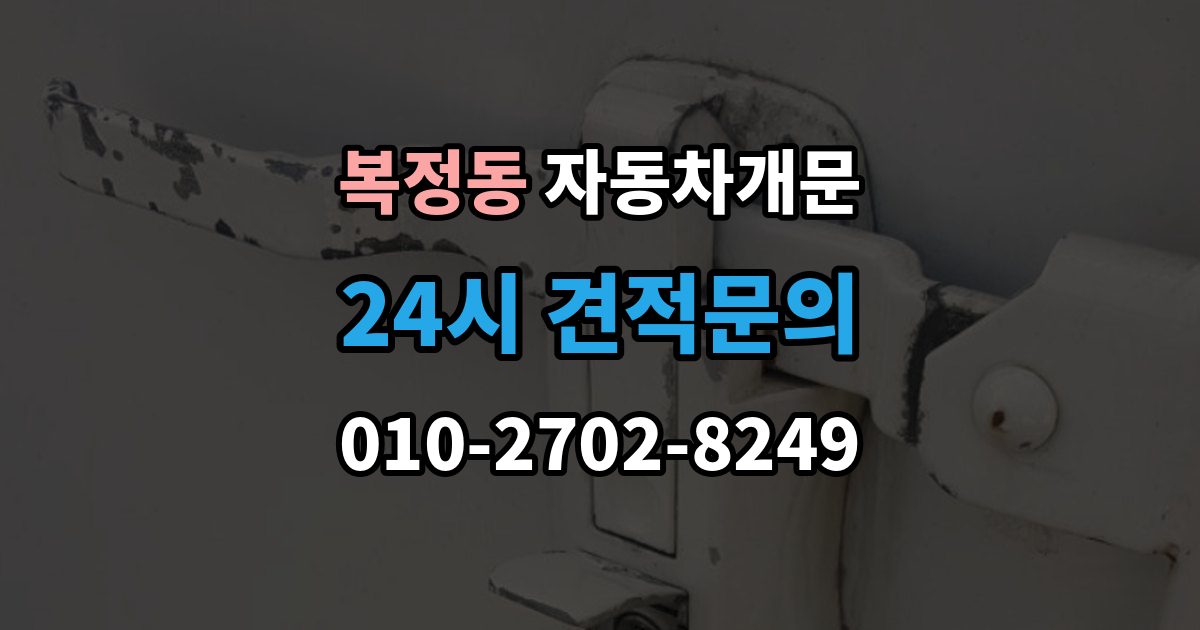 복정동 차 문 잠겼을 때 차량 손상 없이 진행되는지 확인하는 기준