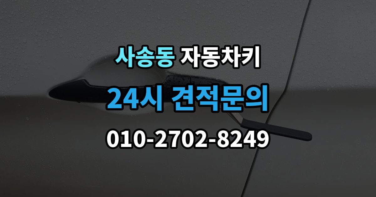 사송동 자동차키 차종별 스마트키와 일반키 차이 정리