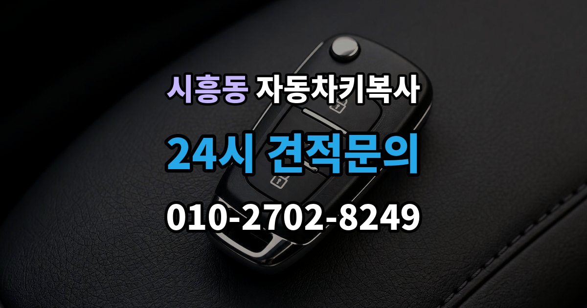 성남시 수정구 시흥동 자동차키 복사 출장 안내 - 차량 잠금 해제용 키가 따로 필요한 경우