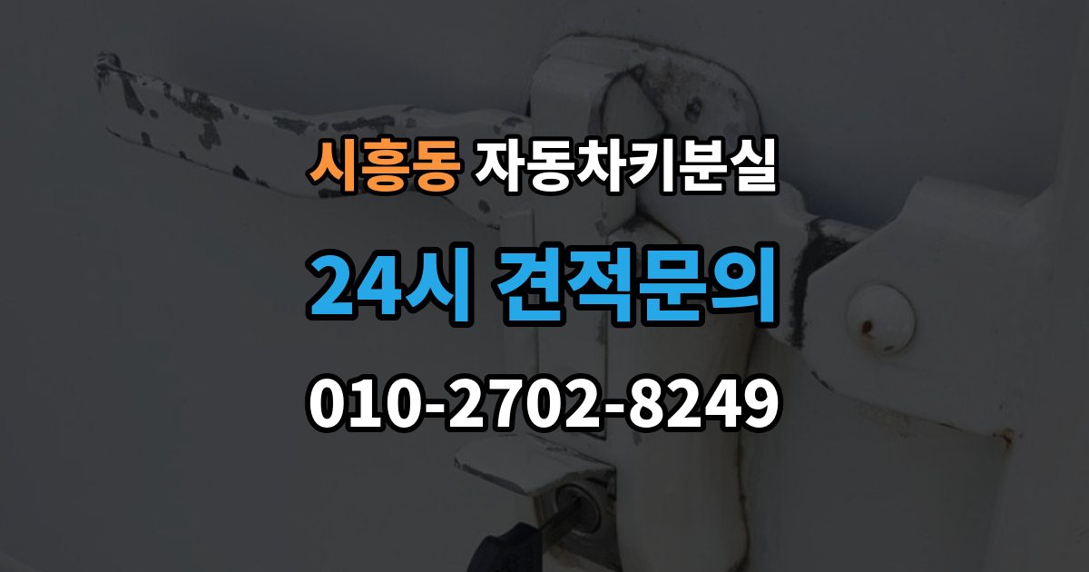 성남시 수정구 시흥동 자동차키 분실 출장 안내 - 문을 여는 방식별 장단점