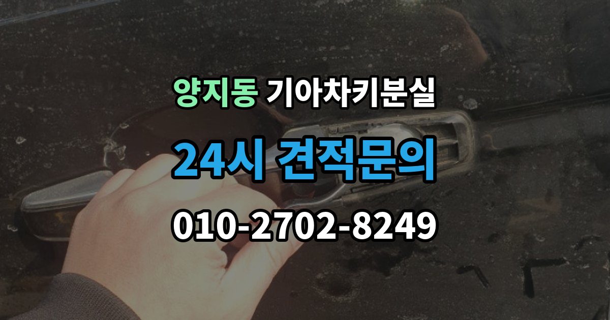 양지동 기아 차키 분실 도어는 열리는데 키가 인식되지 않을 때