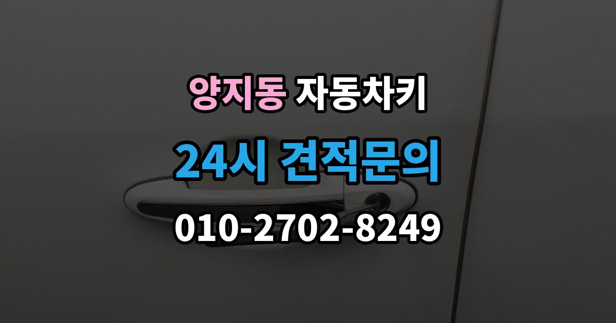 양지동 자동차키 예비키 없이 분실했을 때 준비할 것