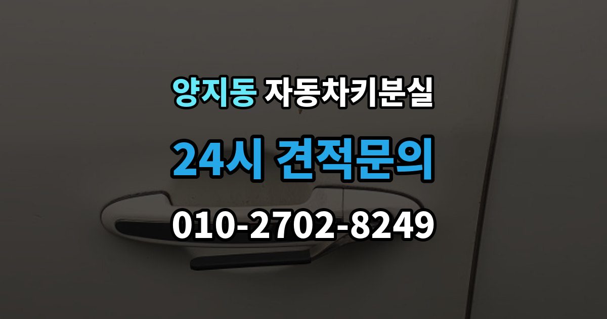 양지동 차 키 잃어버렸을 때 차량 번호만으로 진행 가능한지 확인