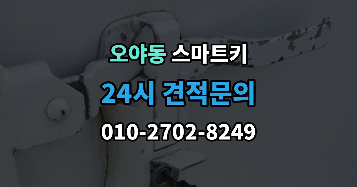 오야동 스마트키 출장 안내 - 차키와 함께 쓰는 경우의 장단점