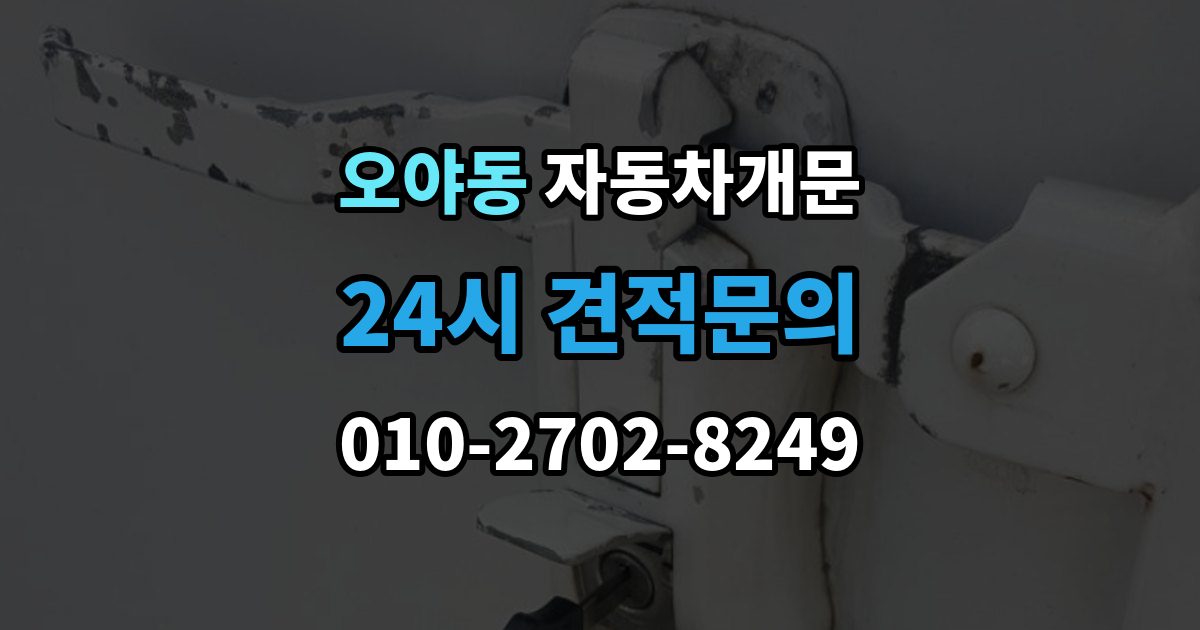 오야동 자동차 문 잠김 여러 번 반복될 때 의심해야 할 원인