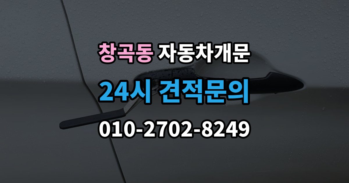 성남시 수정구 창곡동 차 문 잠겼을 때 시동 걸린 채 잠겼을 때 확인할 점