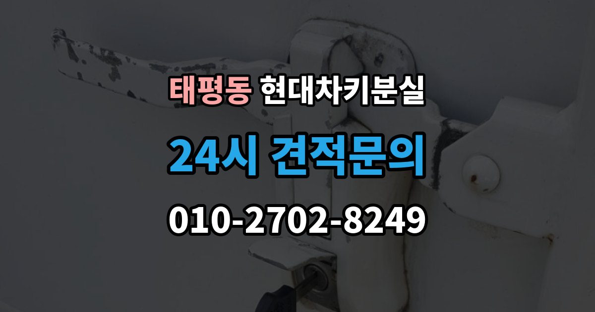 성남시 수정구 태평동 현대 차키 분실 출장 안내 - 도어락은 반응하는데 시동이 멎칠 때