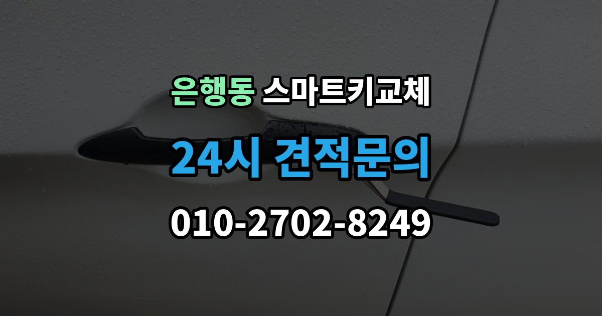 성남시 중원구 은행동 스마트키 교체 예비키가 없을 때 우선 살펴볼 대처법