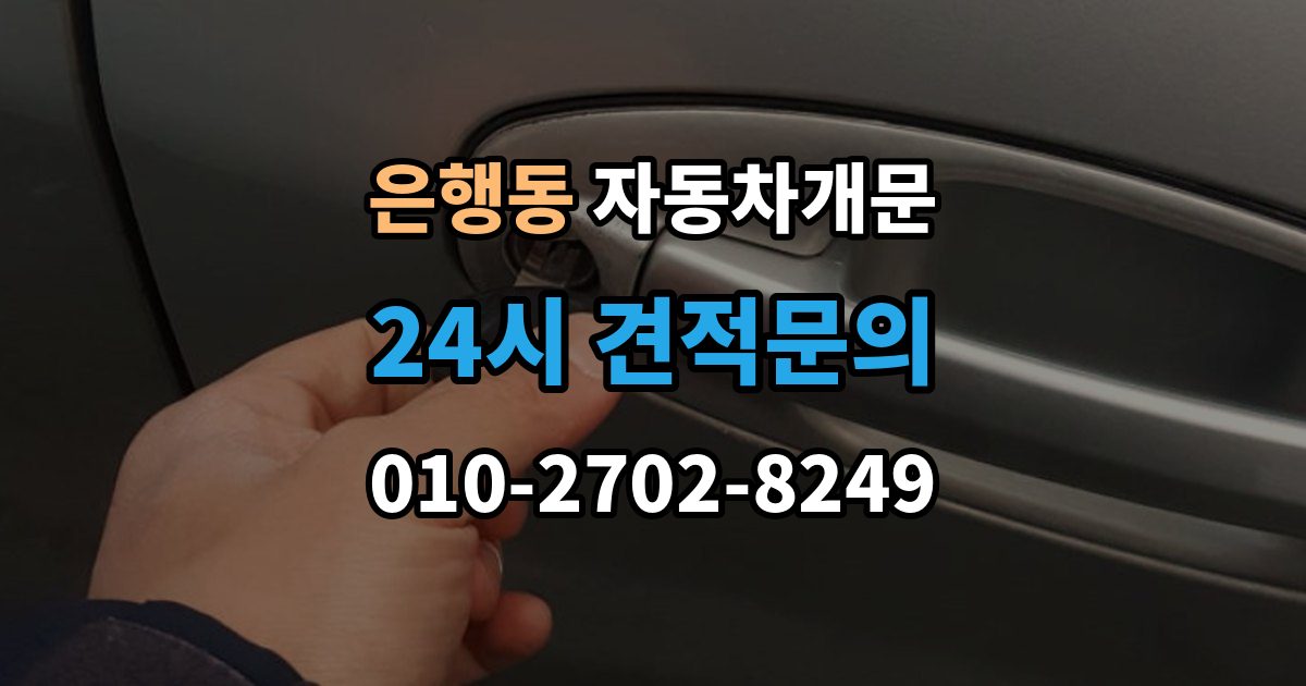 성남시 중원구 은행동 차 문 잠겼을 때 리모컨 배터리 방전과 잠김을 구분하는 법