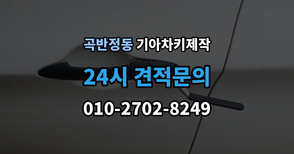 곡반정동 기아 차키 제작 출장 안내 - 완료 뒤 문열림 버튼 반응 확인 포인트