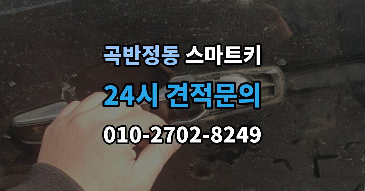 곡반정동 스마트키 출장 안내 - 교체 후 바로 해야 할 설정