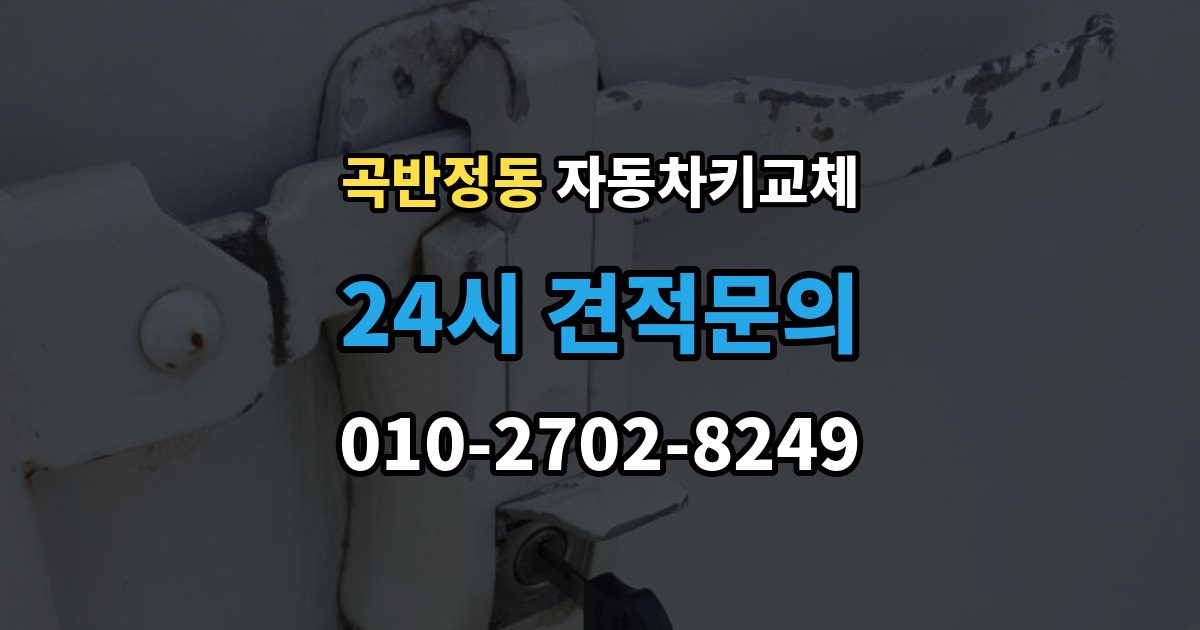 곡반정동 자동차키 교체 급하게 맞기 전에 확인할 점