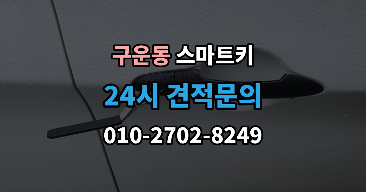 구운동 스마트키 분실 시 필요한 서류 정리