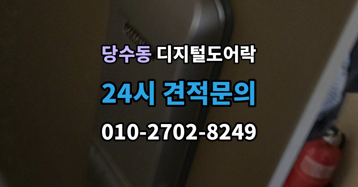 당수동 디지털 도어락 출장 안내 - 교체 전에 타공 여부와 문 규격 확인하기