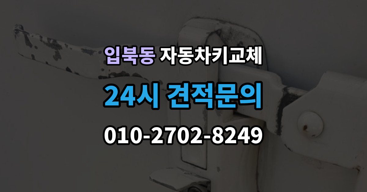 입북동 자동차키 교체 임시 운행 전 점검할 것