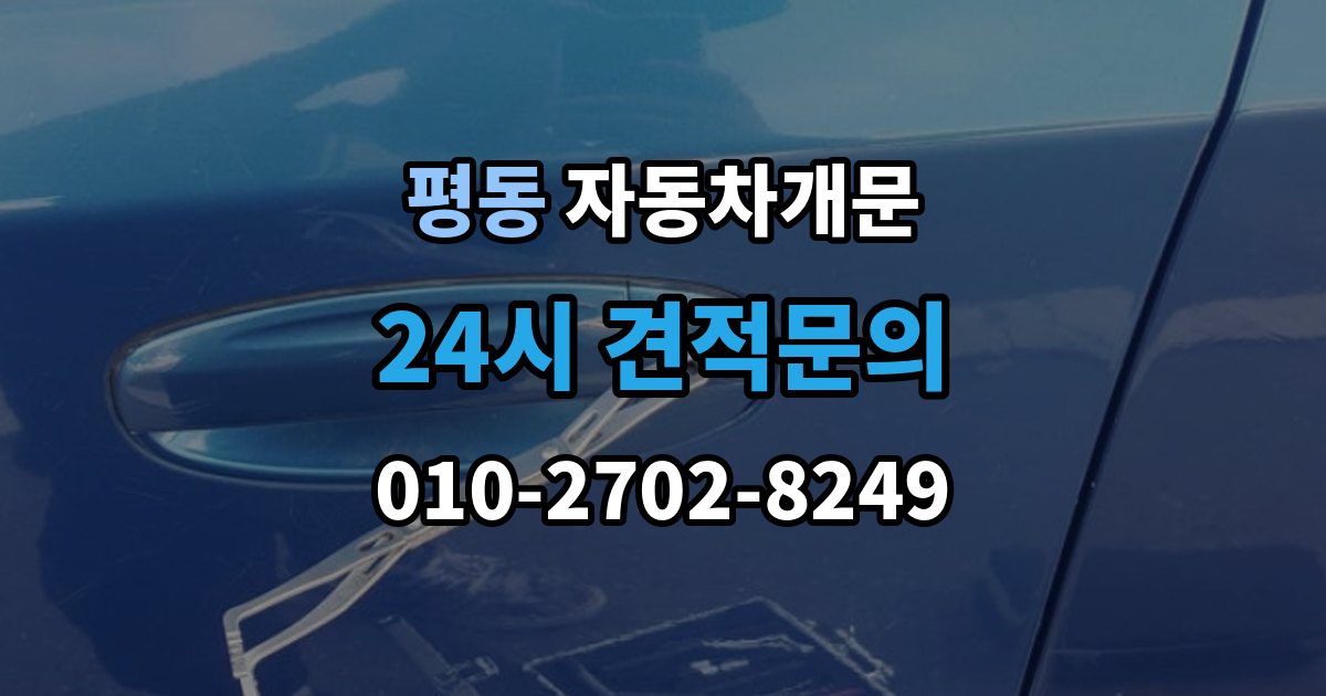 수원시 권선구 평동 차 문 잠겼을 때 보험사 긴급출동과 전문업체 비교