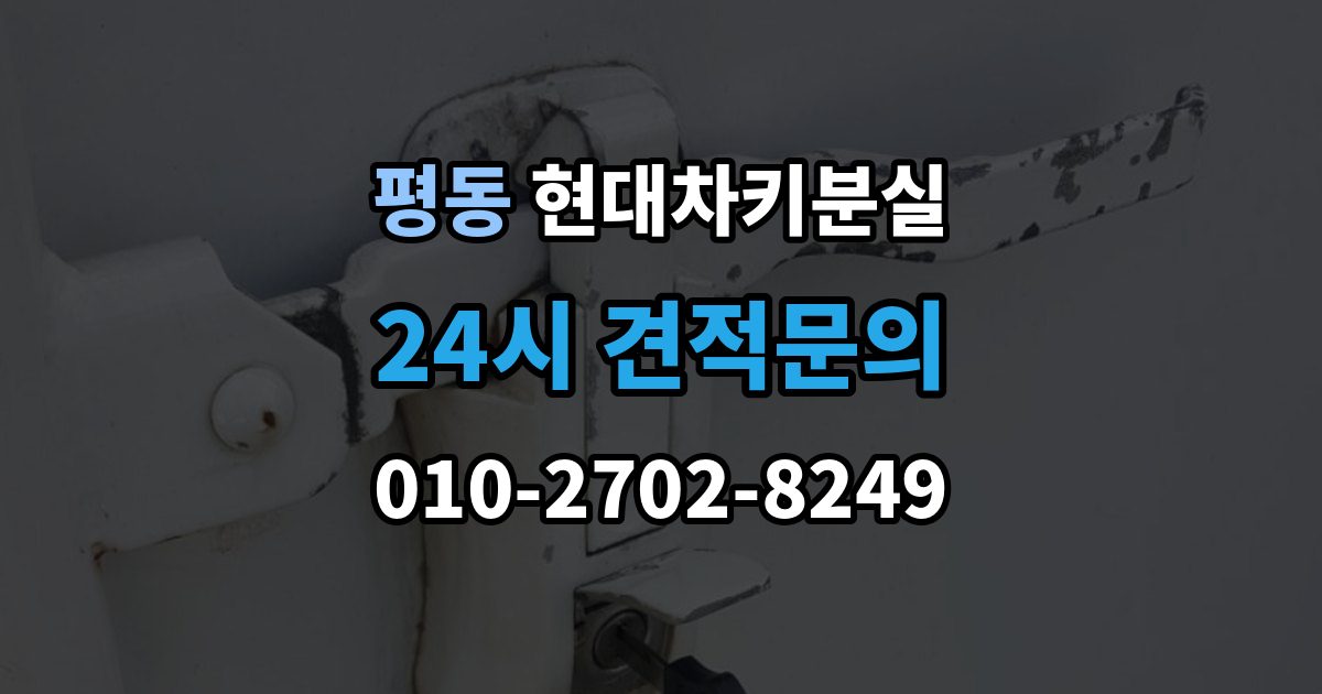 수원시 권선구 평동 현대 차키 분실 도어는 열리는데 키가 인식되지 않을 때
