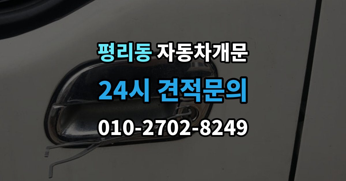 수원시 권선구 평리동 차 문 잠겼을 때 문 파손 없이 여는 절차 살펴보기