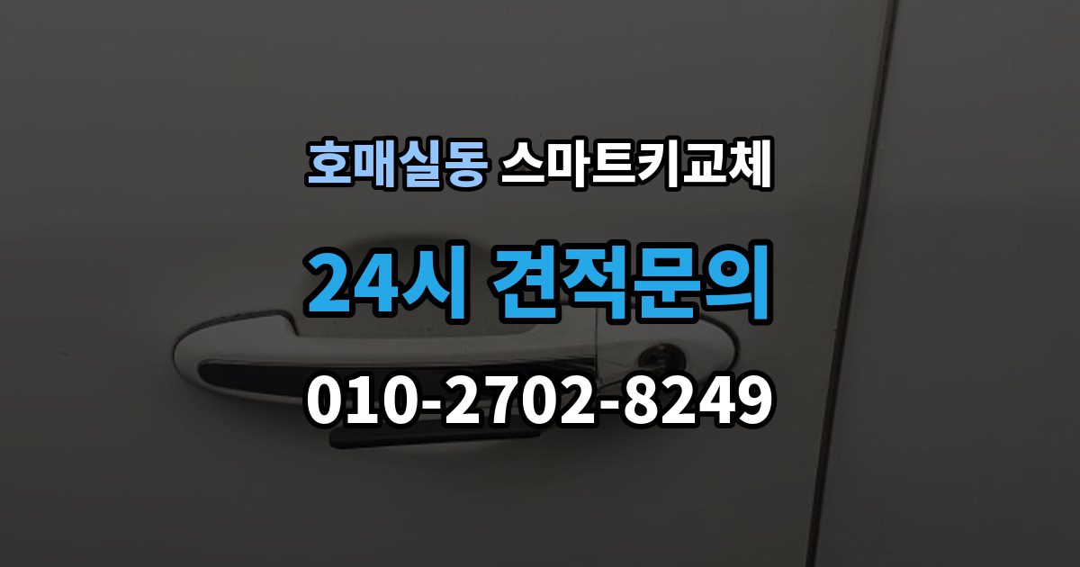호매실동 스마트키 교체 출장 안내 - 문이 안 열릴 때 안전하게 대처하는 법