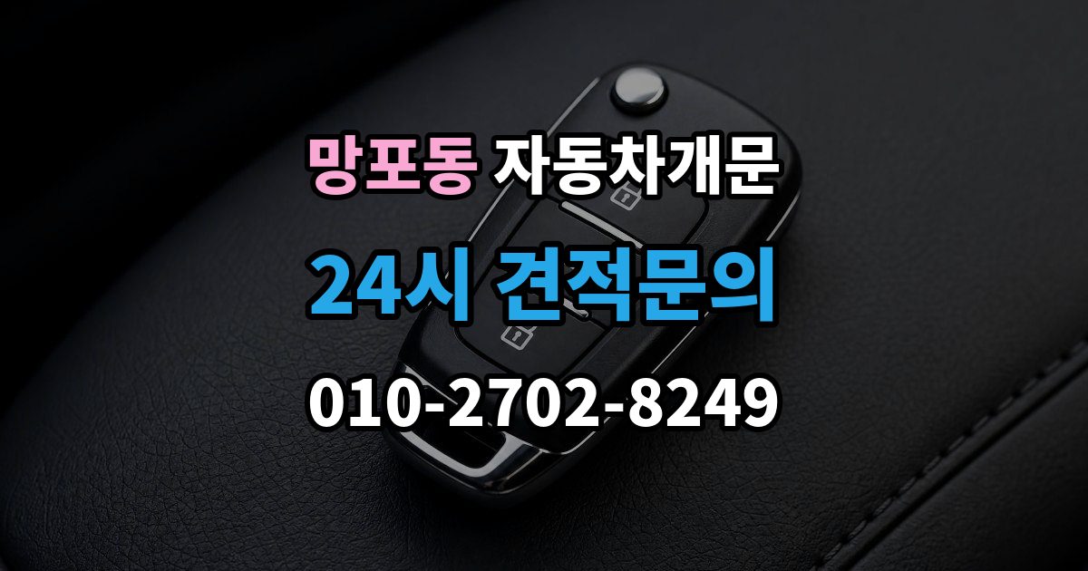 망포동 차 문 잠겼을 때 아이나 반려동물이 안에 있을 때 우선순위