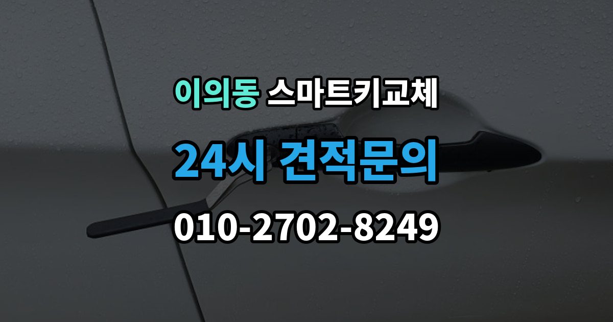 이의동 스마트키 교체 문이 잠겼을 때 안전하게 대처하는 법