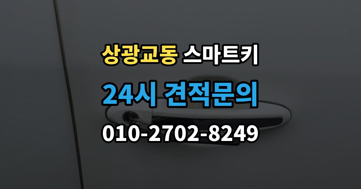 상광교동 스마트키 출장 안내 - 배터리와 전파 간섭이 관련되는 경우