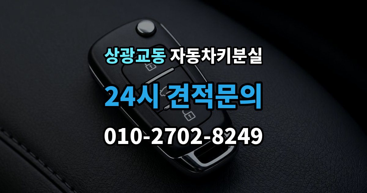 상광교동 차 키 잃어버렸을 때 출장 안내 - 차량 번호만으로 진행 가능한지 확인