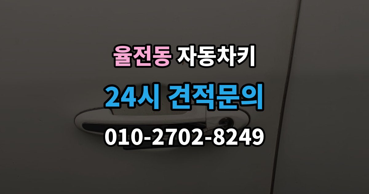 율전동 자동차키 없이 이동이 어려울 때 현장 대응 방법