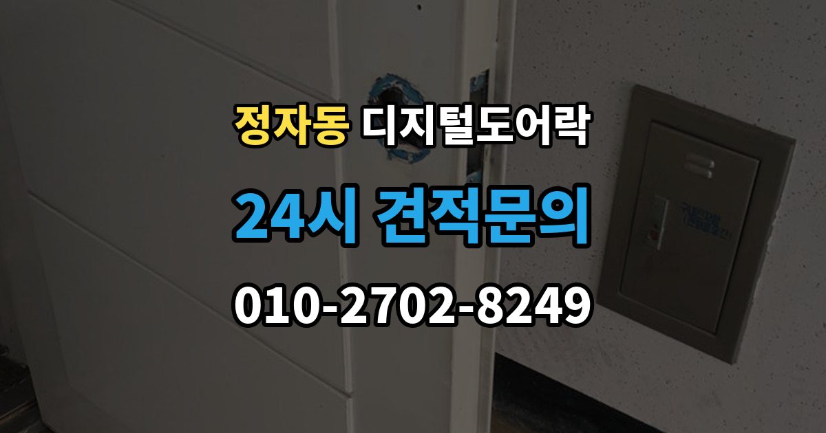 수원시 장안구 정자동 디지털 도어락 푸시풀형과 번호키형 비교