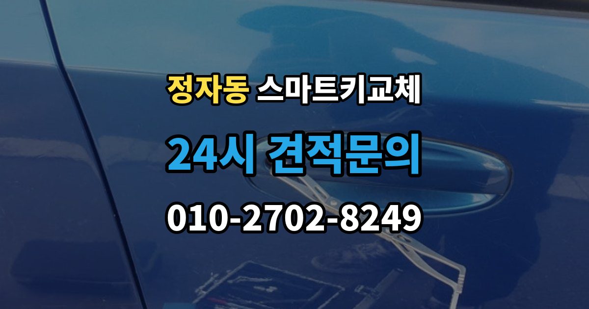 수원시 장안구 정자동 스마트키 교체 출장 안내 - 재생산과 신규 제작은 어떻게 다른가