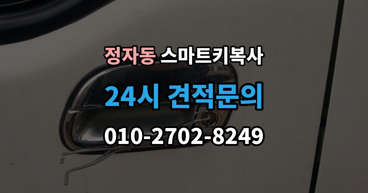 수원시 장안구 정자동 스마트키 복사 출장 안내 - 원격시동 지원 여부 확인하기