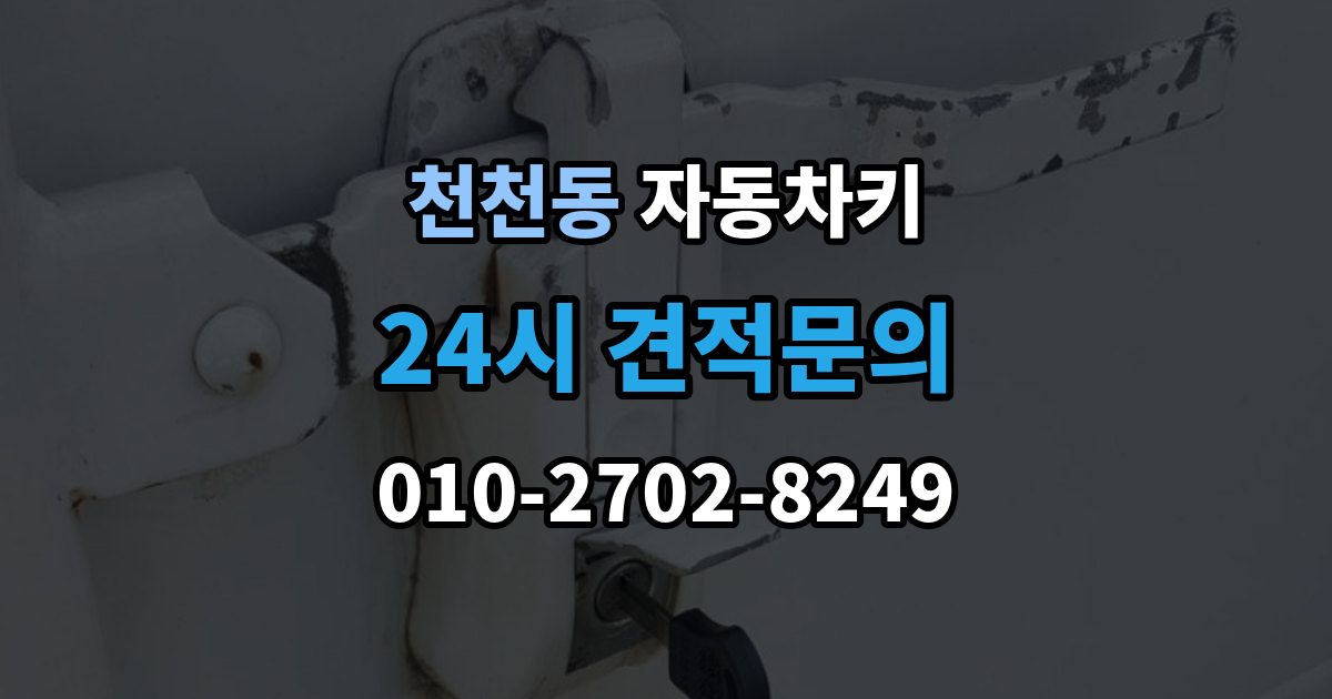 천천동 자동차키 중고차 인수 뒤 키 개수 확인 포인트