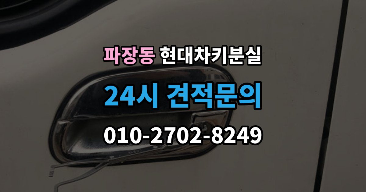 파장동 현대 차키 분실 출장 안내 - 도어락은 반응하는데 원격 기능이 안 될 때